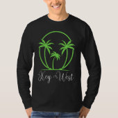 Key West Florida Vacation Beach Tropical Palm Tree Tシャツ (正面)