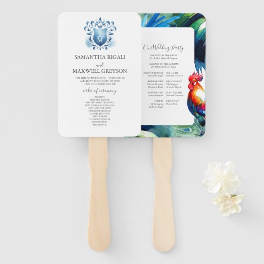 Key West Florida Wedding Program ハンドファン (正面&裏面)