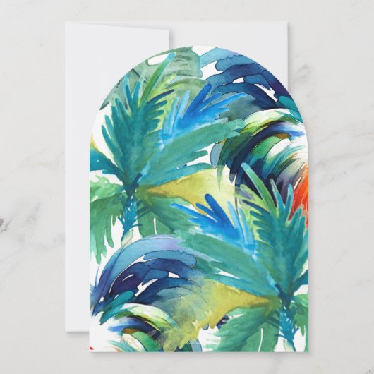 Key West Inspired Tropical Bridal Shower 招待状 (裏面)