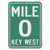 Key West Mile 0, Florida USA シール (正面)