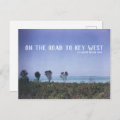 Key West Retro Travel Image Atlantic Ocean Blue ポストカード (正面/裏面)