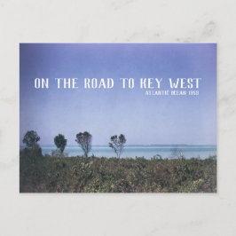 Key West Retro Travel Image Atlantic Ocean Blue ポストカード