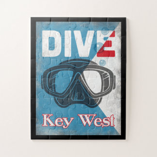 Key West Vintage Scuba Diving Mask ジグソーパズル