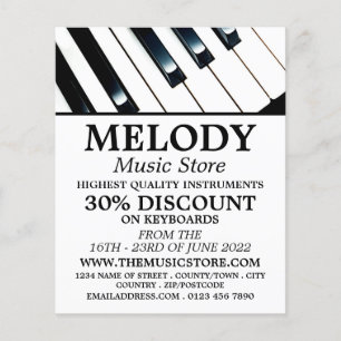 Keyboard Keys, Musical Instrument Store チラシ