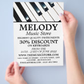 Keyboard Keys, Musical Instrument Store チラシ (手)