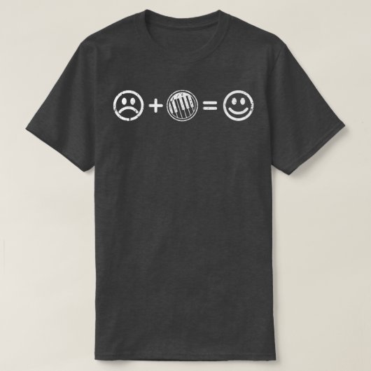 Keyboard Music Makes Happy Gift Keyboard Player Lo Tシャツ (デザイン正面)