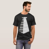 Keyboard pianist piano tie musician tシャツ (正面フル)