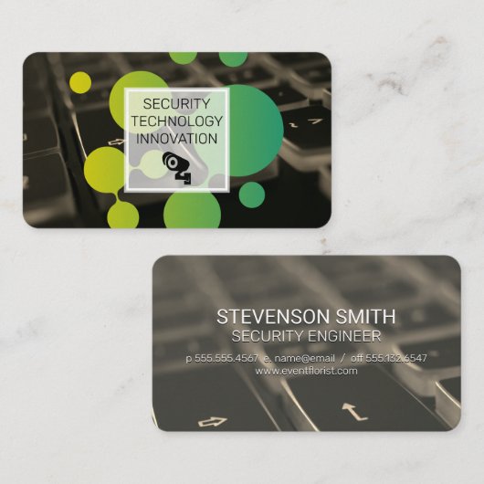 Keyboard | Security Camera | Tech Logo 名刺 (正面/裏面)