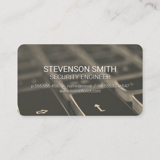 Keyboard | Security Camera | Tech Logo 名刺 (裏面)