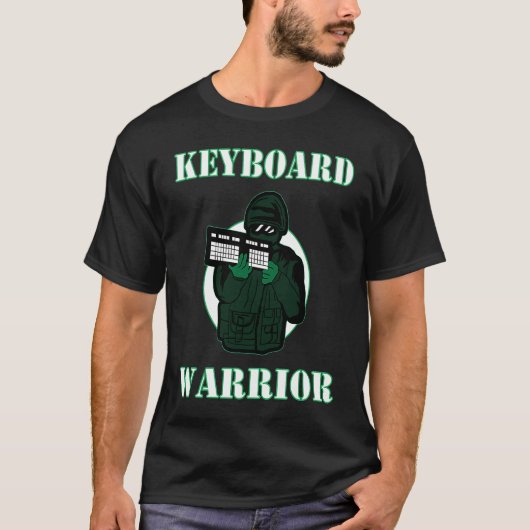 Keyboard Warrior  Gaming Gamer Keyboard Hater Nerd Tシャツ (正面)