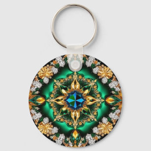 Keychainとブラジルのカラーデザイン キーホルダー