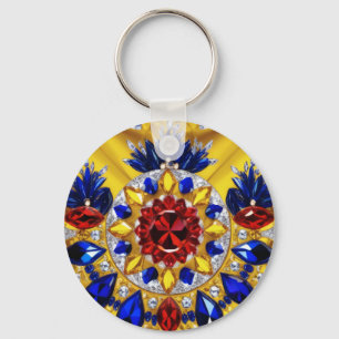 Keychainとルーマニアの色デザイン キーホルダー