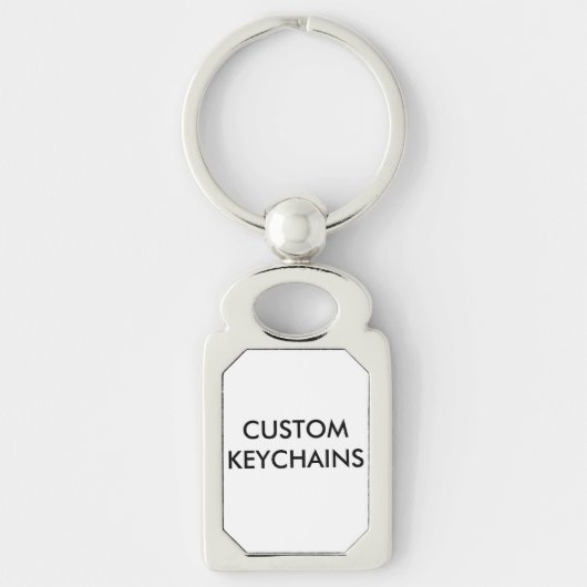 Keychainのカスタムでパーソナライズな空白のなテンプレート キーホルダー (正面)