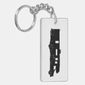 KeychainのクラスC Motorhomeのシルエット キーホルダー (正面左)