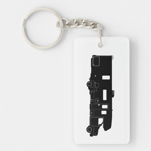 KeychainのクラスC Motorhomeのシルエット キーホルダー (正面)