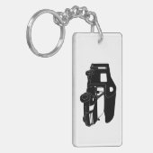 KeychainのクラスC Motorhomeのシルエット キーホルダー (正面左)