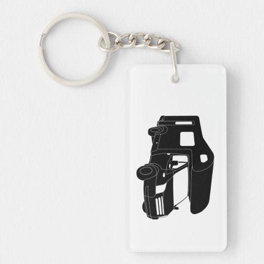 KeychainのクラスC Motorhomeのシルエット キーホルダー (正面)