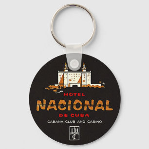 KEYCHAINのホテルNACIONAL DEキューバのヴィンテージの広告のラベル キーホルダー