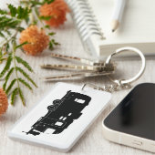 Keychainの旅行トレーラーRVのシルエット キーホルダー (正面右)