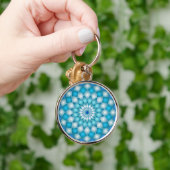 Keychainの曼荼羅の抽象芸術のはすの花 キーホルダー (手)