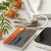 Keychainの長方形の二重味方された漁船 キーホルダー (正面右)