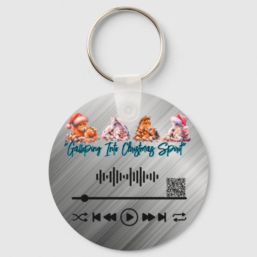 「KeyChainへのギャロッピング」をスキャン キーホルダー (裏面)