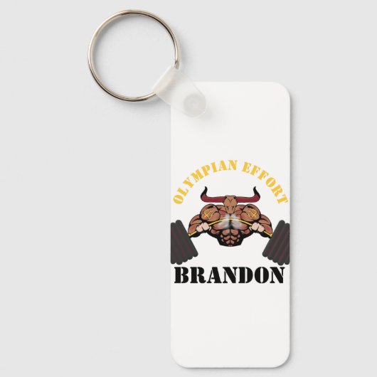 Keychainをパーソナライズした「オリンピアの努力」 キーホルダー (正面)