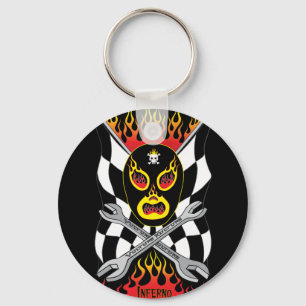 KeychainインフェルノのLuchadorのメキシコレスリング選手 キーホルダー