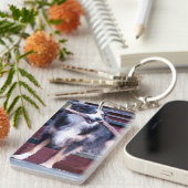 Keychainオーストラリアの羊飼い キーホルダー (正面右)