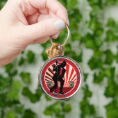 Keychainレトロの石nロール音楽歌手 キーホルダー (手)