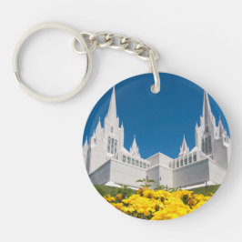 (Keychain両面の)サンディエゴの寺院を一周して下さい キーホルダー