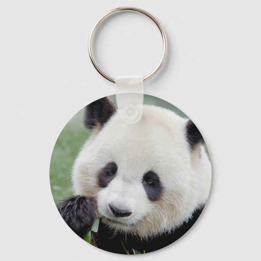 keychain写真ジャイアントパンダ、動物0216。 キーホルダー (正面)