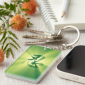 Keychain緑NINの漢字の星の破烈 キーホルダー (正面右)