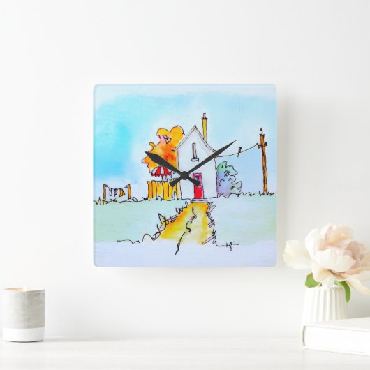 Keychain スクエア壁時計 (ホーム)