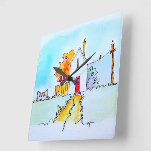 Keychain スクエア壁時計 (傾斜)