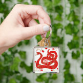 Keychain、ヘビの中国のな年 キーホルダー (手)