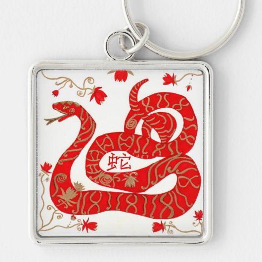 Keychain、ヘビの中国のな年 キーホルダー (正面)