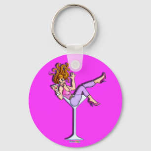 Keychain -マルティーニの女の子、Lilの赤 キーホルダー