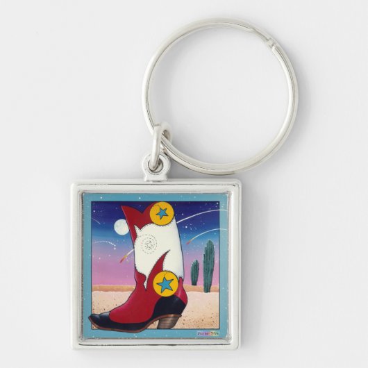Keychain -服を着るカウボーイ・ブーツ、完全に キーホルダー (正面)