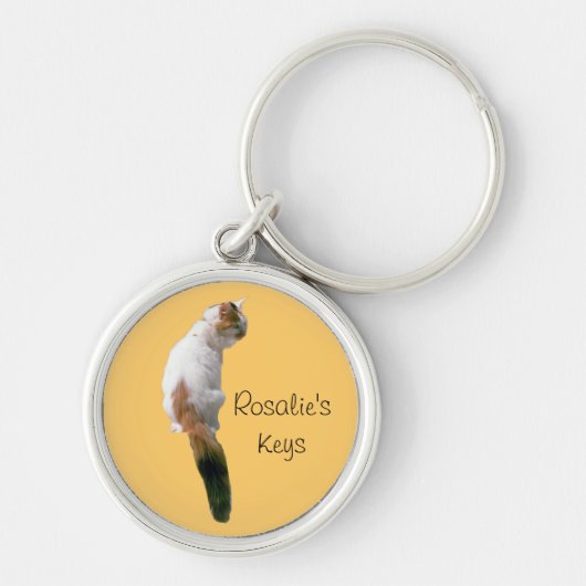 Keychain -猫および名前 キーホルダー (正面)