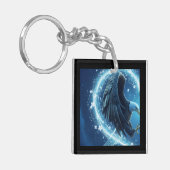 Keychain Bald Eagle Heart - Romantic Couple's Love キーホルダー (正面左)