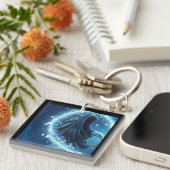 Keychain Bald Eagle Heart - Romantic Couple's Love キーホルダー (正面右)