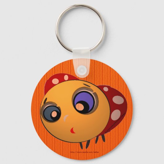 Keychain_Blue-eyes ladybug_Keychain_Chain_Zstalar キーホルダー (正面)