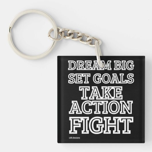 keychain 「DREAM BIG...」 キーホルダー (正面)