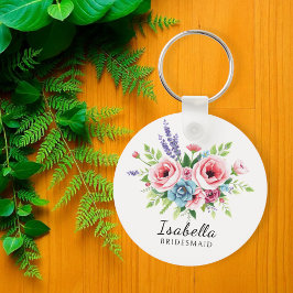 Keychain for bridesmaids, Gift for bride, floral キーホルダー