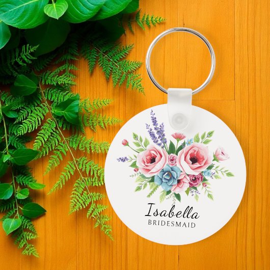 Keychain for bridesmaids, Gift for bride, floral キーホルダー