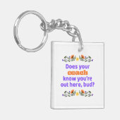 Keychain hockey gift does coach know キーホルダー (正面左)