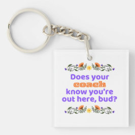 Keychain hockey gift does coach know キーホルダー