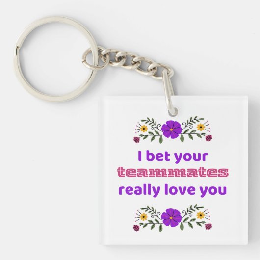 Keychain Hockey Gift Teammates  キーホルダー (正面)