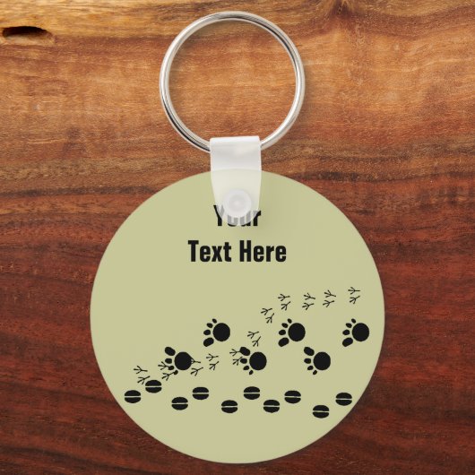 Keychain Hoofs & Pawsがプロモーション製品を追跡 キーホルダー (正面)
